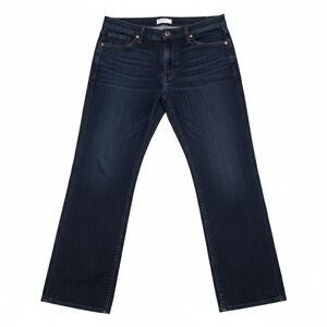 Lee Jean Women 16 Short Blue Denim Classic Fit Straight Leg At The Waist Stretch